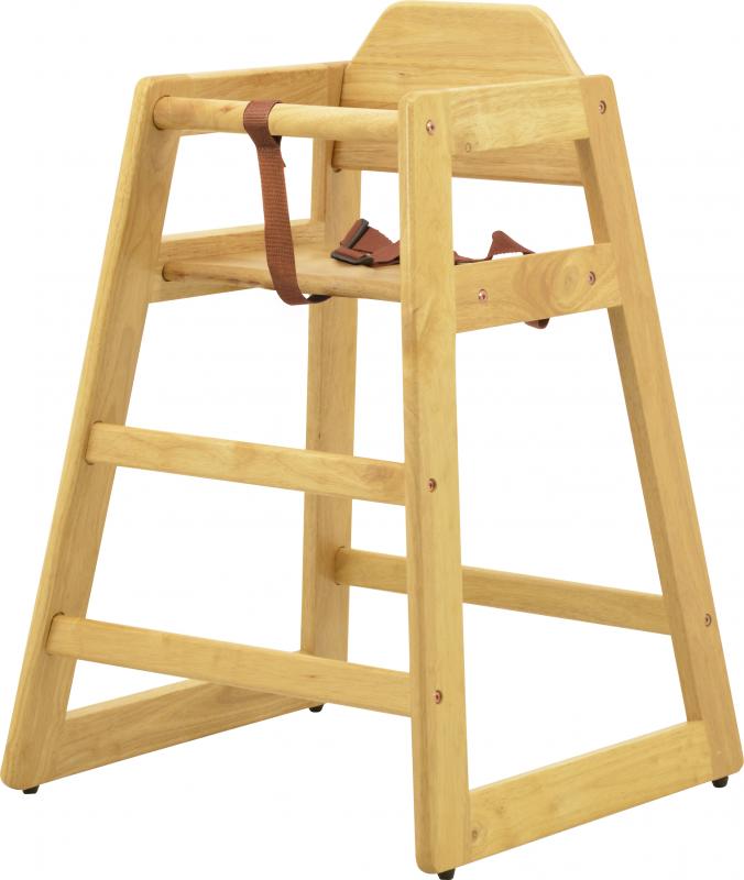 Commercial Natural Wooden High Chair